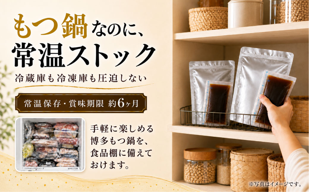 定期便 博多醤油もつ鍋 【訳あり】セット2人前(年2回)