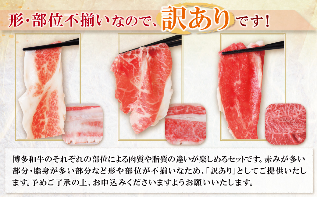 【訳あり】博多和牛　切り落とし800g