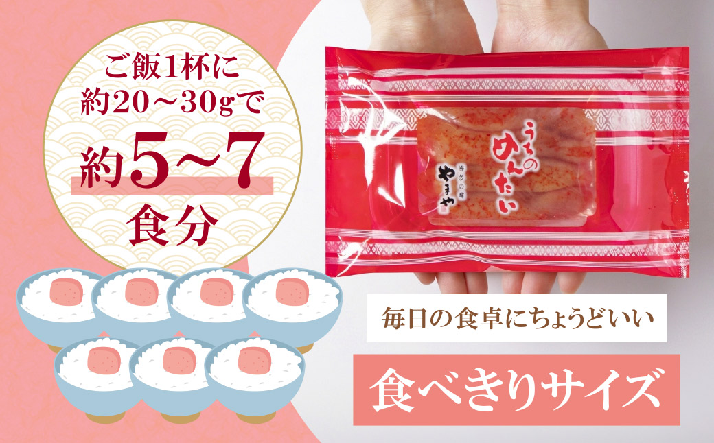 やまや うちのめんたい 切子込 150g