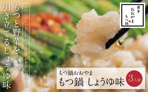 博多もつ鍋おおやま もつ鍋しょうゆ味 3人前