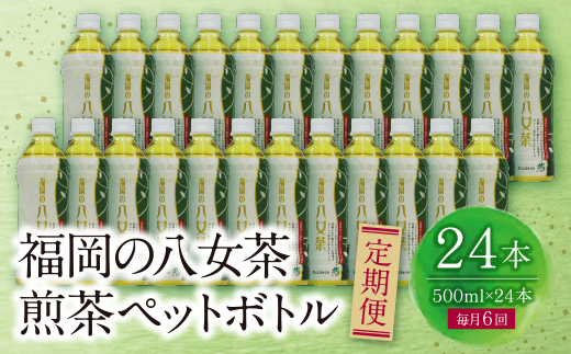 福岡の八女茶 煎茶ペットボトル(24本)定期便(毎月×6回)