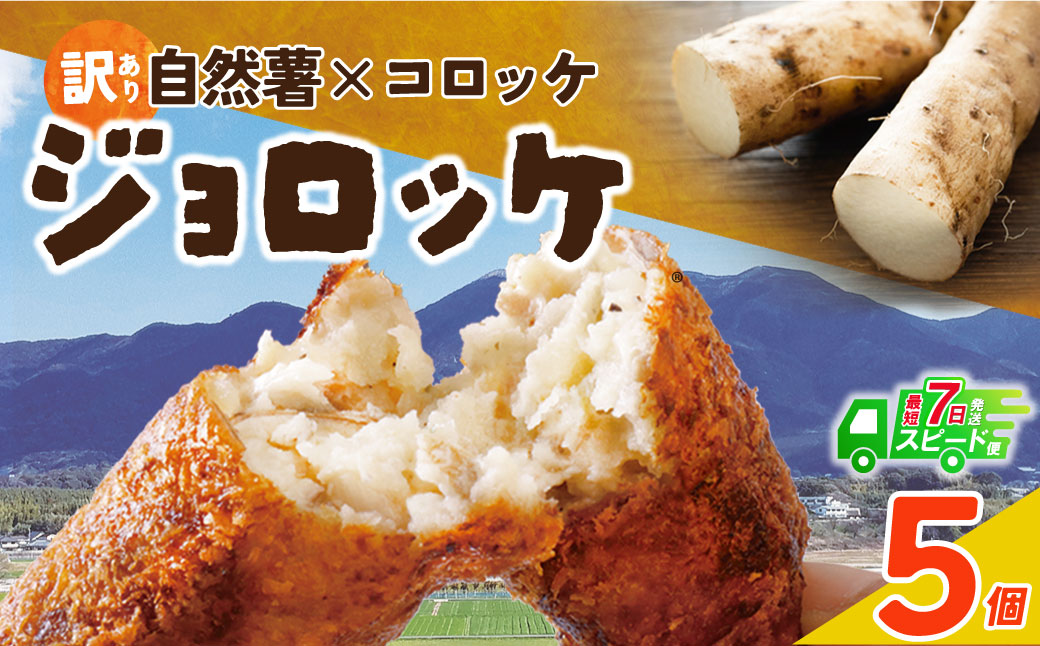 【スピード発送・訳あり】 自然薯×コロッケ ジョロッケ 5個セット