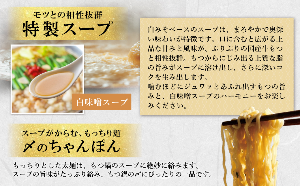 上田商店 博多もつ鍋セット(白味噌味 3人前)