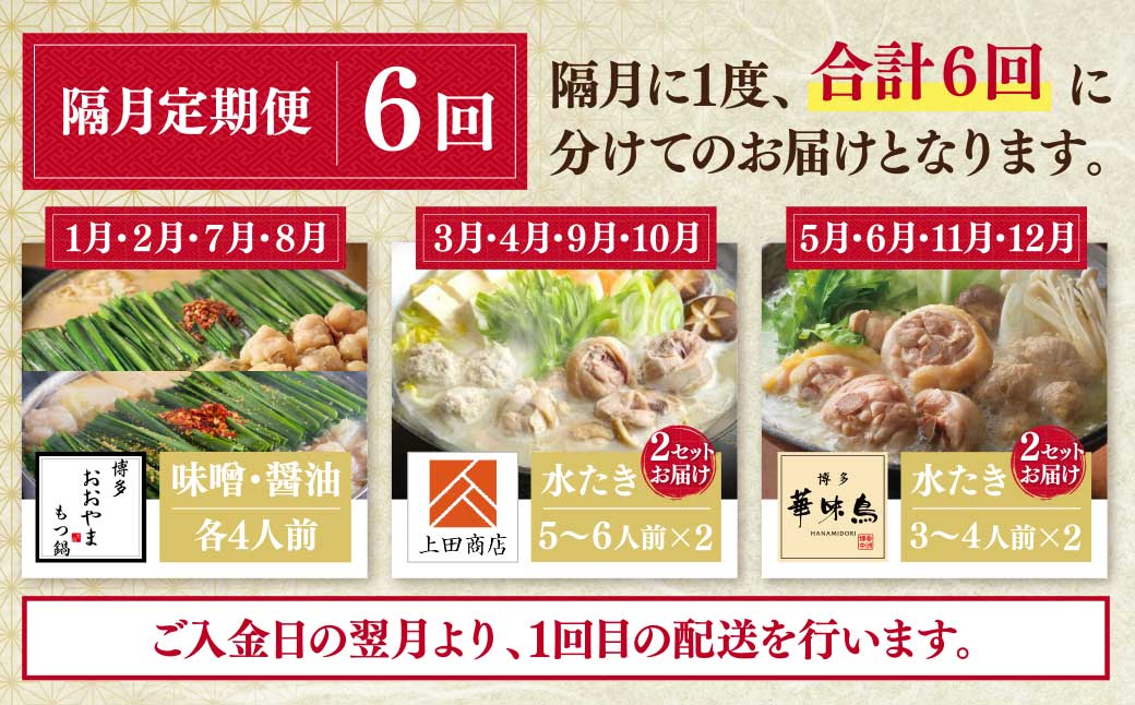 鍋大容量定期便【隔月定期便(年6回発送)】