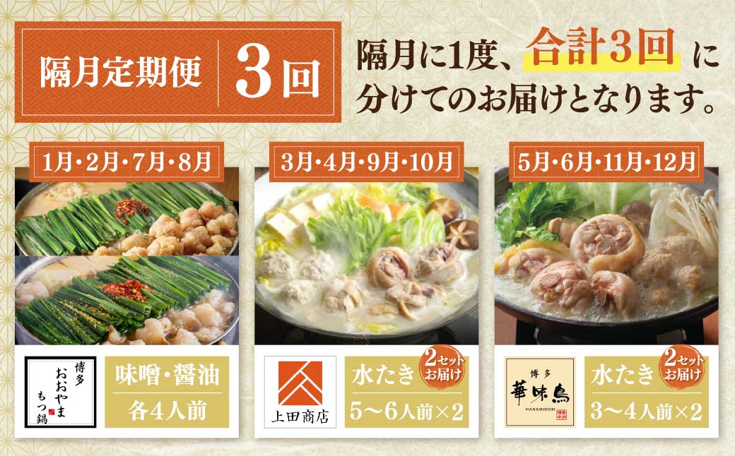 鍋大容量定期便【隔月定期便(年3回発送)】