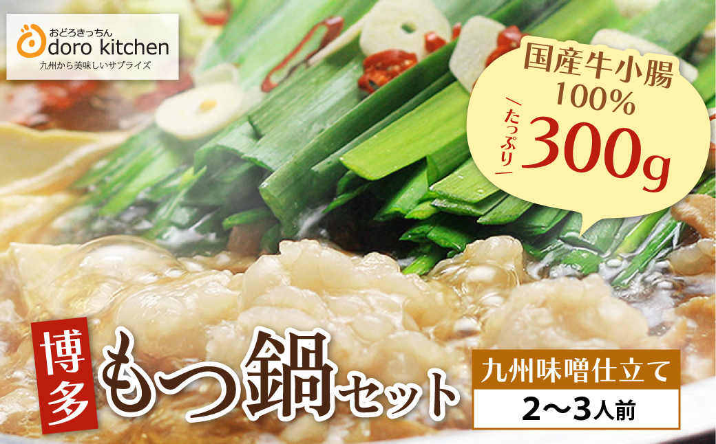おどろきっちん 博多もつ鍋セット(九州味噌仕立て) 2～3人前