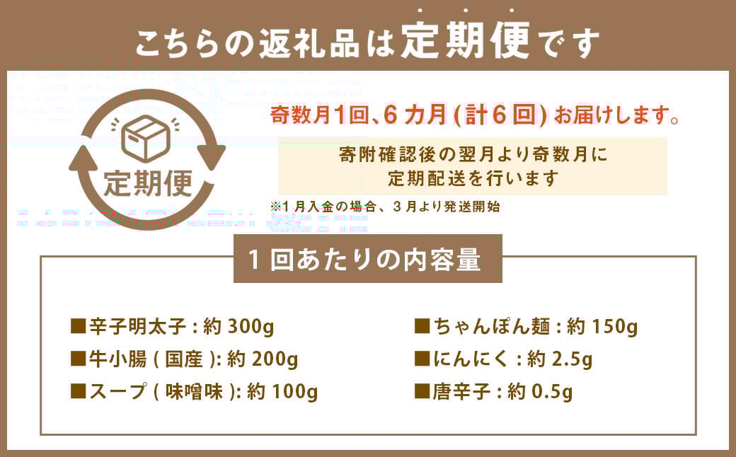 【定期便:年6回】【やまや】博多もつ鍋やまや　もつ鍋セット（味噌味）1-2人前とうちのめんたい300gの博多満喫セット 6回 もつ鍋 モツ鍋 セット ホルモン ちゃんぽん麺 鍋 明太子 めんたいこ 冷凍