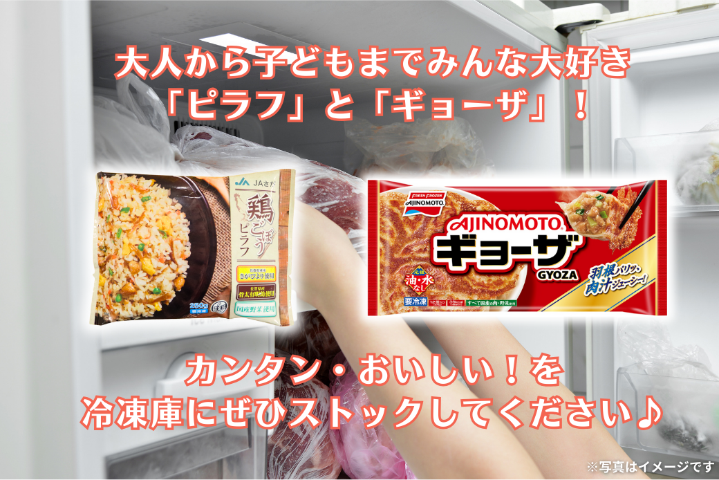 人気返礼品コラボセット AJINOMOTOギョーザ・JAさがオリジナル鶏ごぼうピラフ（各10袋） ぎょうざ 120個 ピラフ 250g×10袋 さがびより使用 味の素 ＪＡフーズさが 冷凍食品 餃子 簡単調理 加工食品 惣菜 冷凍 佐賀市：B230-019