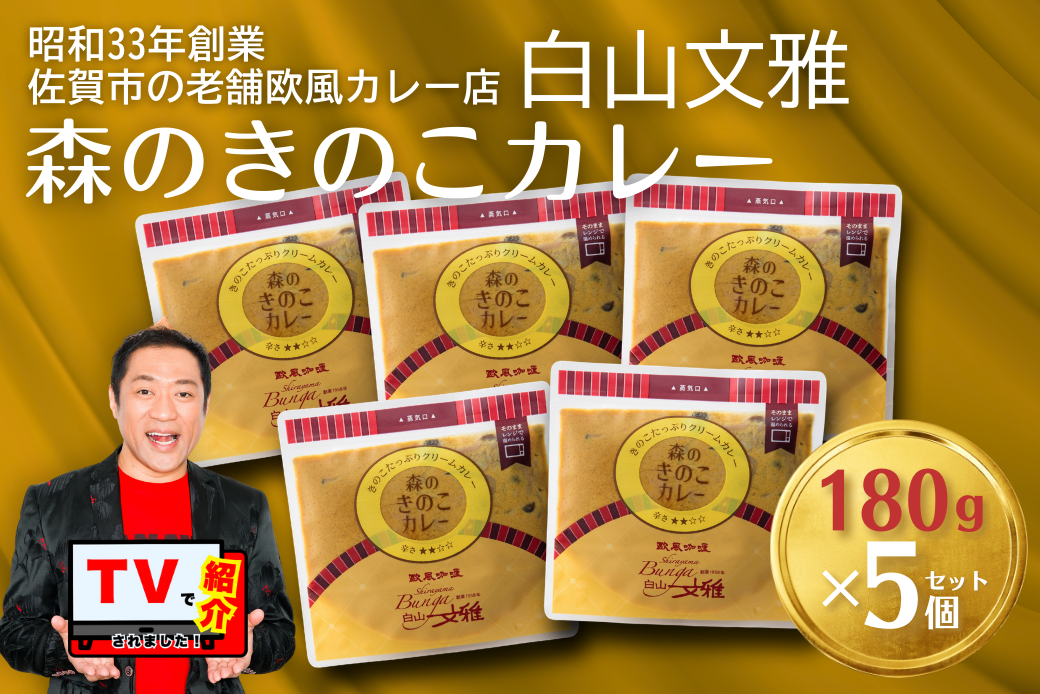 白山文雅 森のきのこカレー5個セット：B220-046