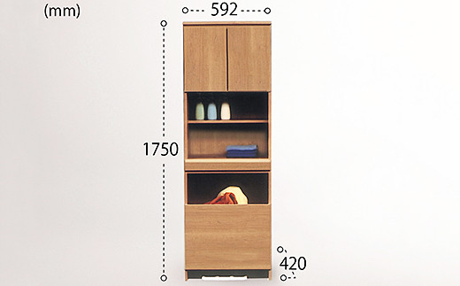 60幅ランドリー収納（NA）【諸富家具】：C139-009