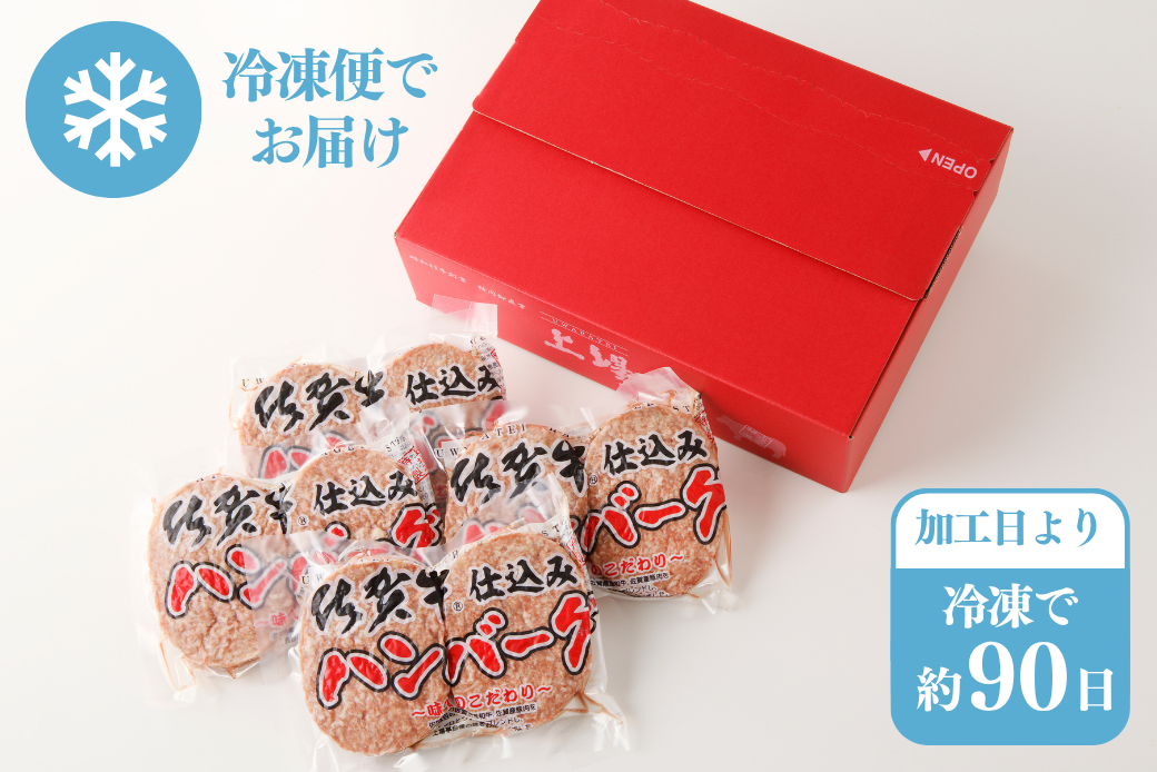 佐賀牛仕込みハンバーグ 8個：B130-048