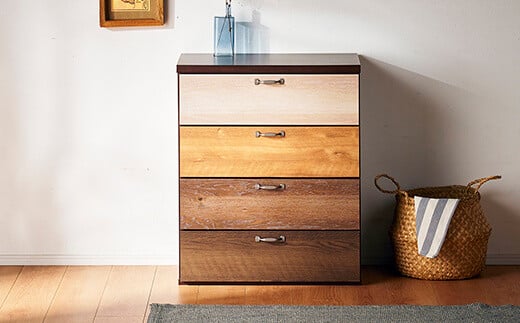 チェスト 60cm幅4段 ルコッタ【諸富家具】：B890-031