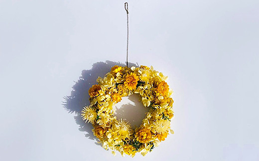 フラワーリース　イエロー：B180-038