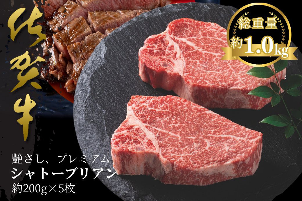 佐賀牛シャトーブリアン 1kg：C120-026