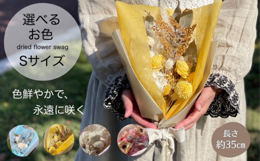選べるお色ドライフラワーカラーブーケ Sサイズ：B250-009