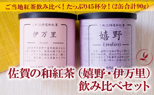 佐賀（嬉野紅茶・伊万里紅茶）和紅茶飲み比べセット 2缶：A085-044