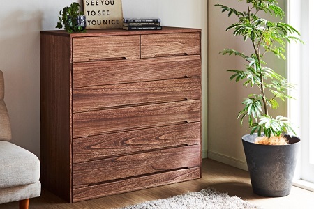 桐たんす 総桐タンス ヤマブキ6段BR：C216-007