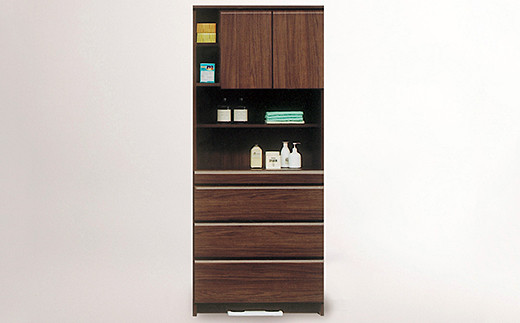 75幅サニタリー隙間収納（BR）【諸富家具】：C166-002