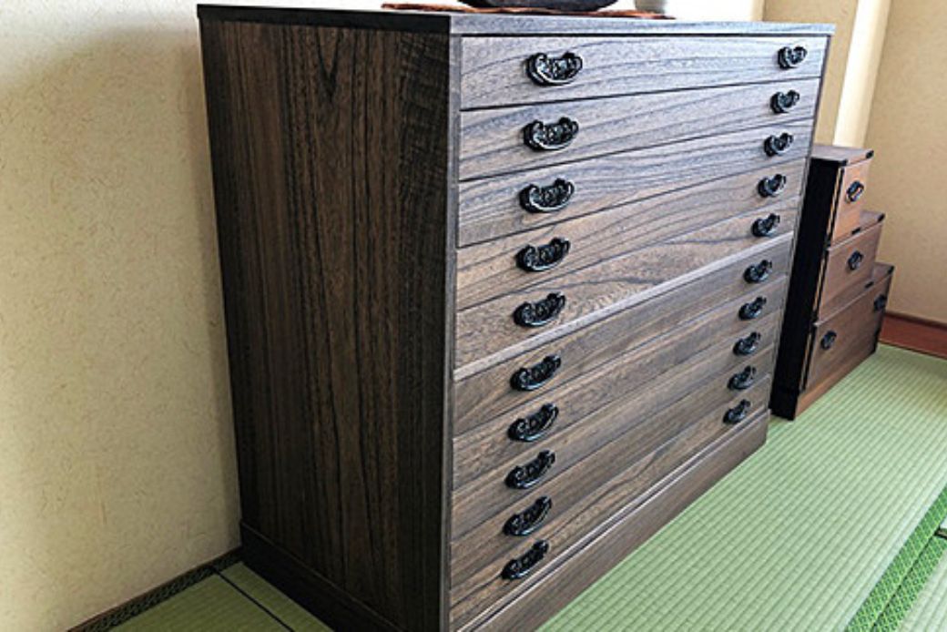 桐たんす 時代仕上げ総桐タンス 10段：C298-001