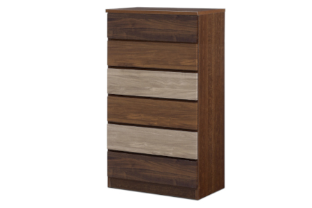 スリムチェスト ワルツ 幅70-6段 隙間収納【諸富家具】：C165-003