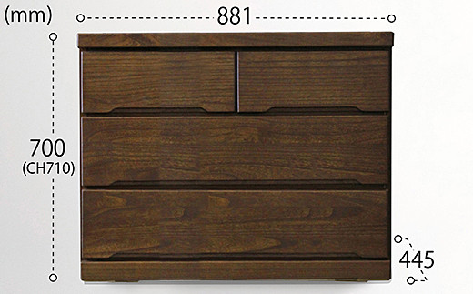 90-3LC収納家具（BR）【諸富家具】：C113-010