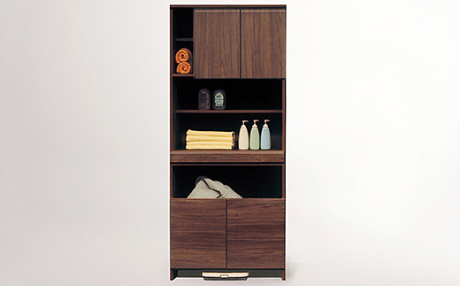 75幅ランドリー収納（BR）【諸富家具】：C150-040