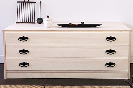 桐たんす 総桐衣裳タンス 3段：B950-004