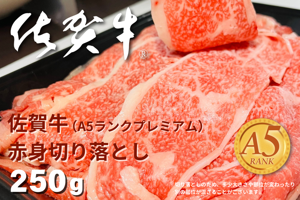 佐賀牛（プレミアム）赤身切り落とし 250g：B100-069