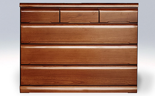 120LC無垢材使用チェスト蓮（BR）【諸富家具】：C173-004