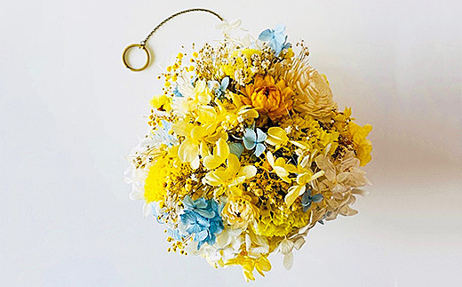 ドライフラワー＆プリザーブドフラワーボール：B180-037