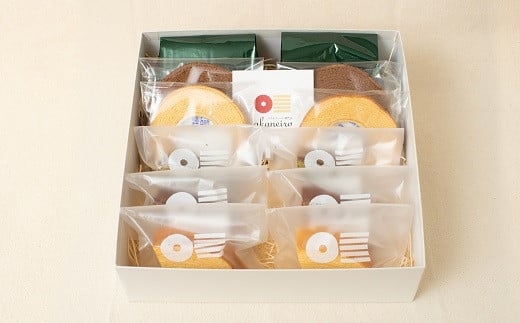 グルテンフリー!!自家米こめこのバウムクーヘンセット：B130-033