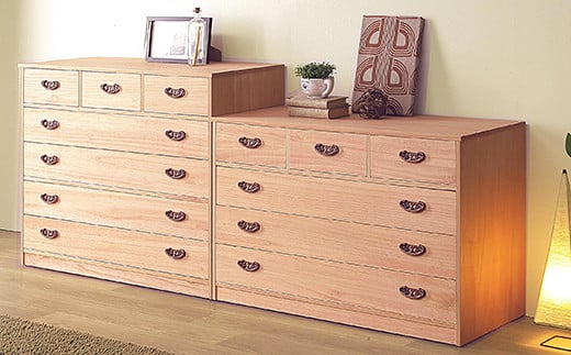 桐たんす 柿渋染め総桐タンス 5段：C197-002