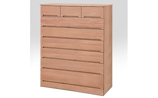 桐たんす 総桐柿渋染め パーシモン100幅7段：C285-003