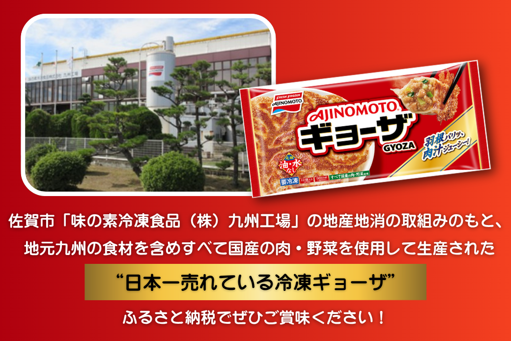 AJINOMOTOギョーザ 10袋 ぎょうざ 120個 味の素 冷凍食品 餃子 簡単調理 加工食品 惣菜 冷凍 佐賀市：B130-047