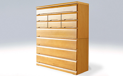 120HC無垢材使用チェスト蓮（NA）【諸富家具】：C251-002