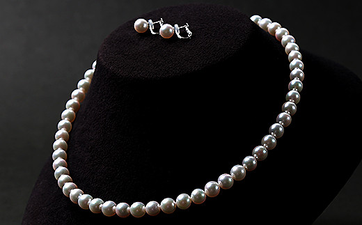 æé«çŽ7-7.5mmã¢ã³ã€çç ããã¯ã¬ã¹ã»ããïŒD147-001