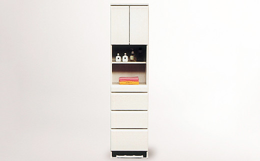 45幅サニタリー隙間収納（白）【諸富家具】：C139-010