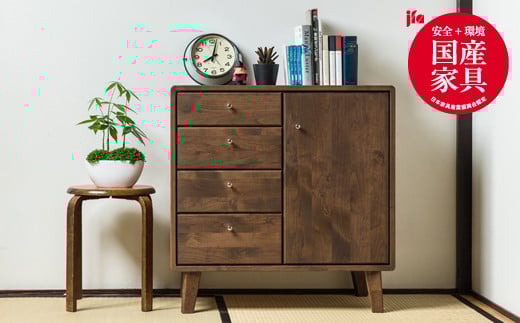 kumukumu80リビングボード　WN色【諸富家具】:C317-002