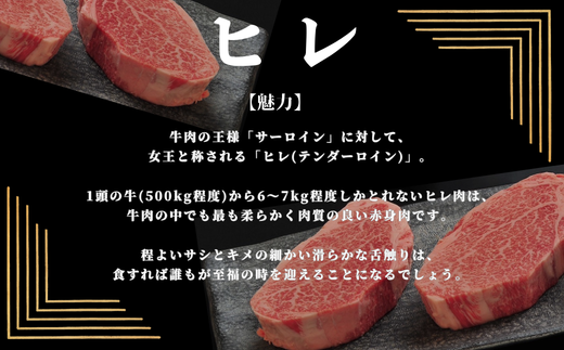 佐賀牛ヒレステーキ(約180g×2枚)：B400-022