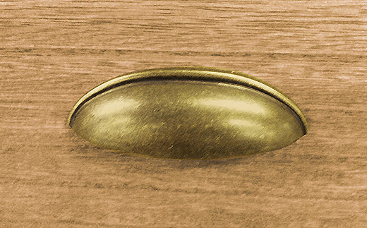 桐たんす ロッキングチェスト クローバー4段：C197-004