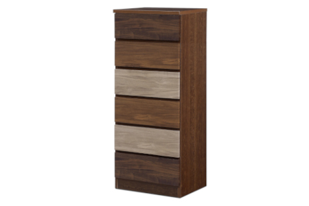 スリムチェスト ワルツ 幅50-6段 隙間収納【諸富家具】：C141-006