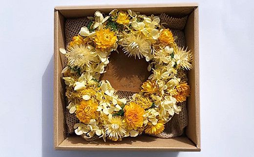 フラワーリース　イエロー：B180-038