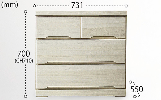 75-3LCD奥深 押入れ収納（白）【諸富家具】：C113-013