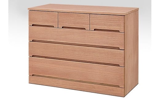 桐たんす 総桐柿渋染め パーシモン100幅4段：C175-001