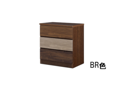 スリムチェスト ワルツ 幅60-3段 隙間収納【諸富家具】：B820-002