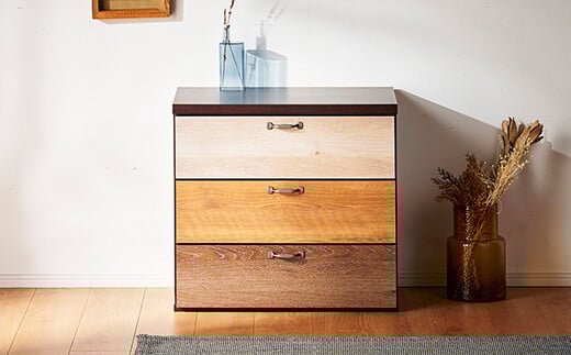 チェスト 60cm幅3段 ルコッタ【諸富家具】：B790-011