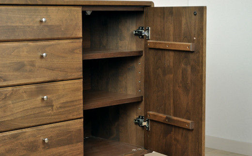 kumukumu80リビングボード　WN色【諸富家具】:C317-002