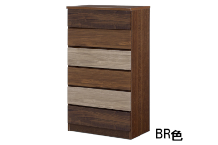 スリムチェスト ワルツ 幅70-6段 隙間収納【諸富家具】：C165-003
