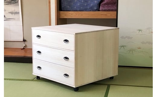 桐たんす 総桐押入収納ワイド3段 ROT-3：C139-014