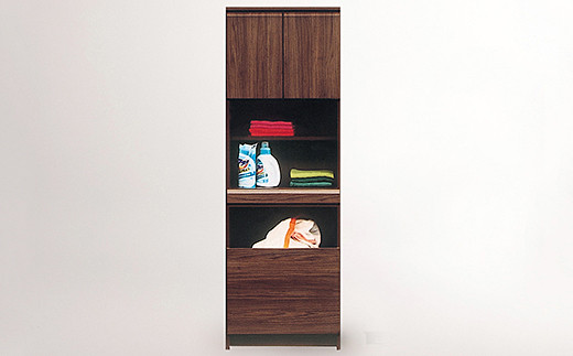 60幅ランドリー収納（BR）【諸富家具】：C139-007